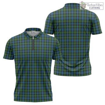 Campbell of Argyll #02 Tartan Zipper Polo Shirt