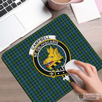 Campbell of Argyll #02 Tartan Mouse Pad with Family Crest