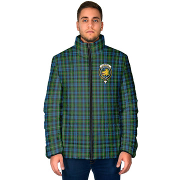 Campbell of Argyll #02 Tartan Padded Jacket with Family Crest