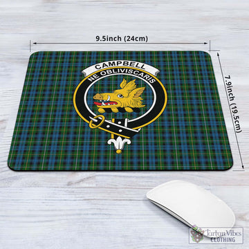 Campbell of Argyll #02 Tartan Mouse Pad with Family Crest