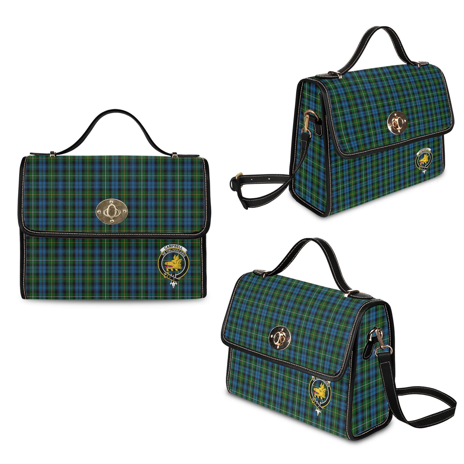 campbell-of-argyll-02-tartan-leather-strap-waterproof-canvas-bag-with-family-crest