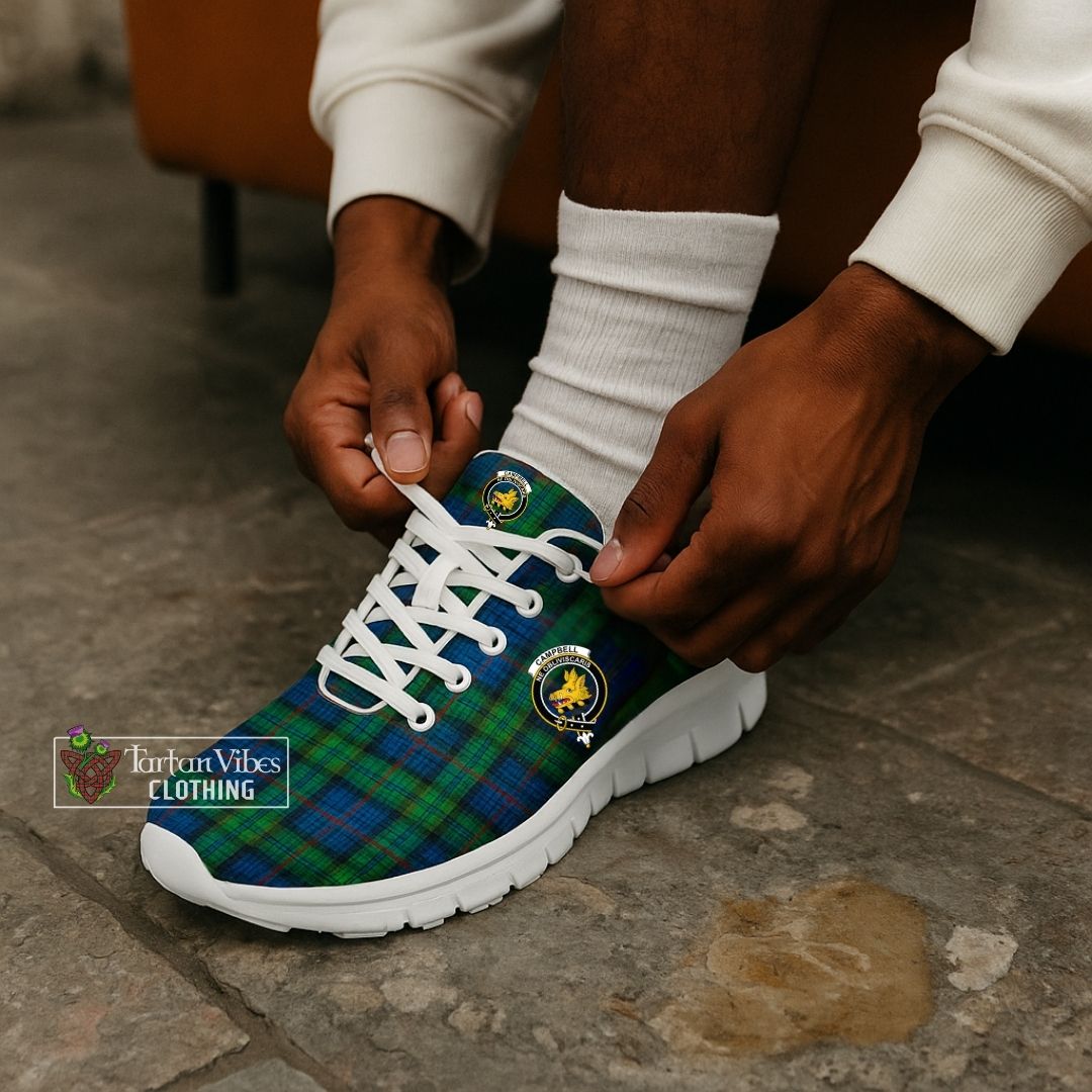Campbell of Argyll #02 Tartan Sneakers with Family Crest