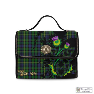 Campbell of Breadalbane Tartan Waterproof Canvas Bag with Scotland Map and Thistle Celtic Accents
