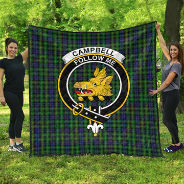 Campbell of Breadalbane Tartan Quilt with Family Crest