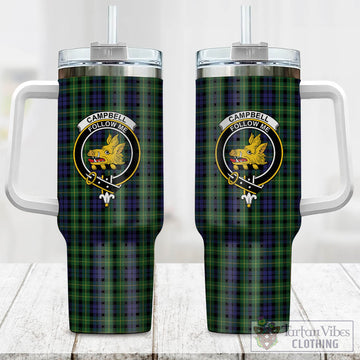 Campbell of Breadalbane Tartan and Family Crest Tumbler with Handle