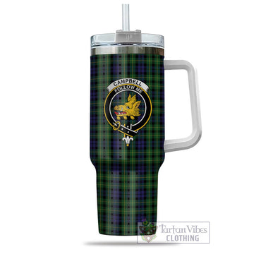 Campbell of Breadalbane Tartan and Family Crest Tumbler with Handle
