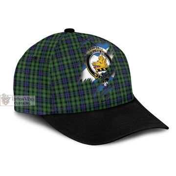 Campbell of Breadalbane Tartan Classic Cap with Family Crest In Me Style