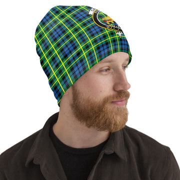 Campbell of Breadalbane Ancient Tartan Beanies Hat with Family Crest