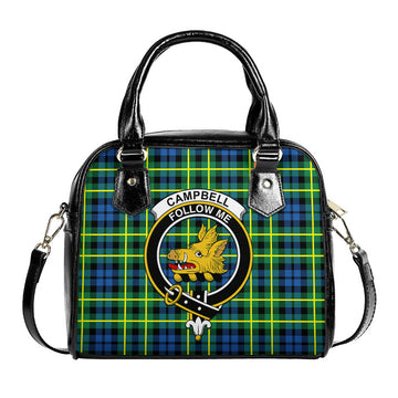 Campbell of Breadalbane Ancient Tartan Shoulder Handbags with Family Crest