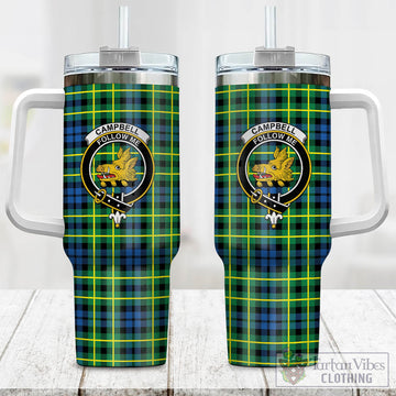 Campbell of Breadalbane Ancient Tartan and Family Crest Tumbler with Handle