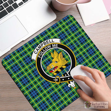 Campbell of Breadalbane Ancient Tartan Mouse Pad with Family Crest