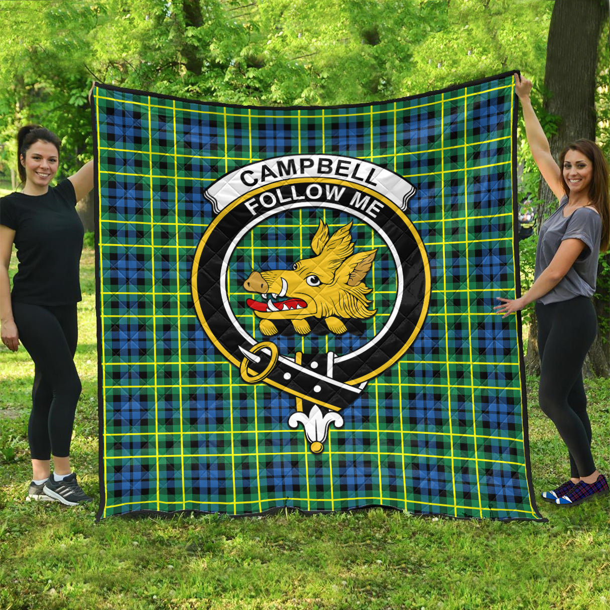 campbell-of-breadalbane-ancient-tartan-quilt-with-family-crest