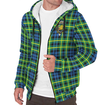 Campbell of Breadalbane Ancient Tartan Sherpa Hoodie with Family Crest