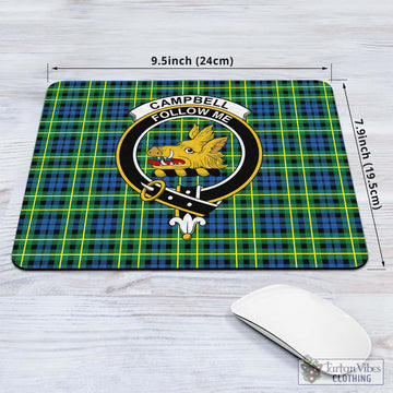 Campbell of Breadalbane Ancient Tartan Mouse Pad with Family Crest