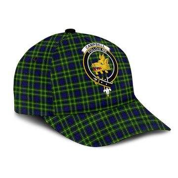 Campbell of Breadalbane Modern Tartan Classic Cap with Family Crest