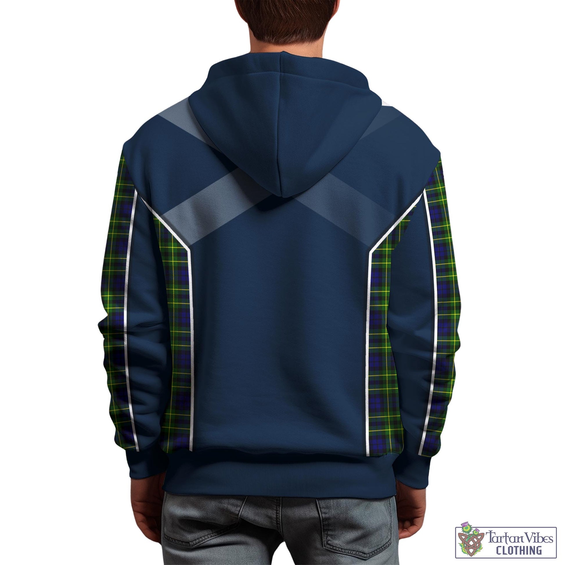 Tartan Vibes Clothing Campbell of Breadalbane Modern Tartan Hoodie with Family Crest and Lion Rampant Vibes Sport Style
