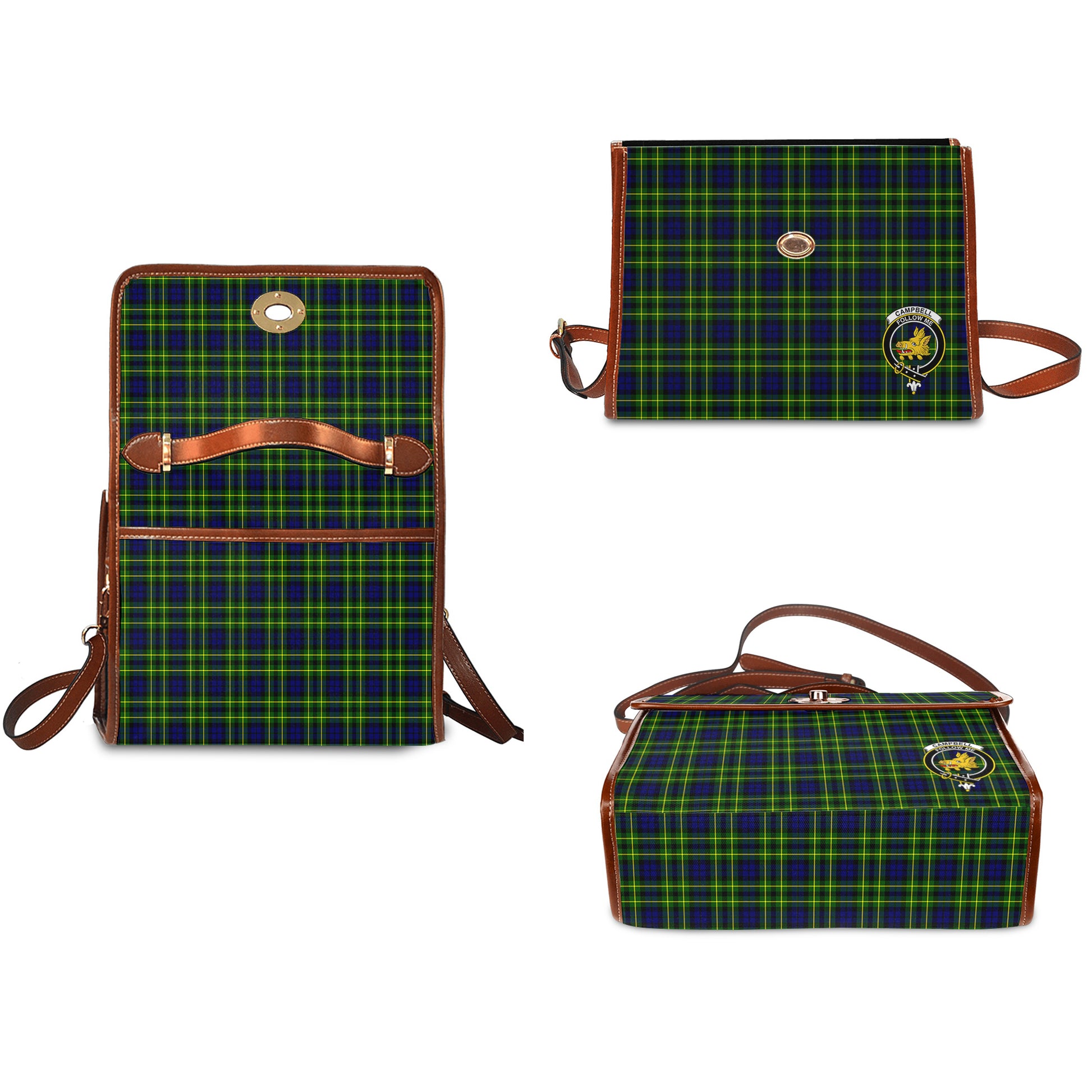 campbell-of-breadalbane-modern-tartan-leather-strap-waterproof-canvas-bag-with-family-crest