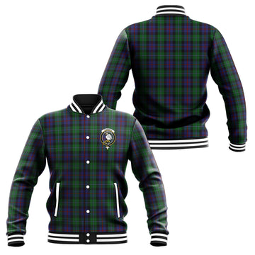 Campbell of Cawdor Tartan Baseball Jacket with Family Crest