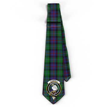 Campbell of Cawdor Tartan Classic Necktie with Family Crest