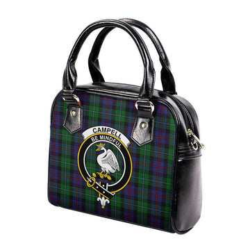 Campbell of Cawdor Tartan Shoulder Handbags with Family Crest