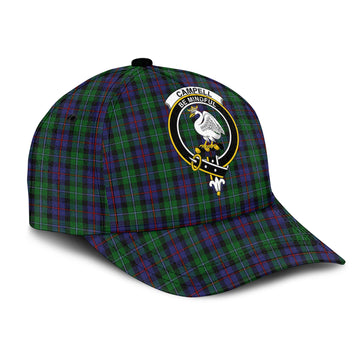 Campbell of Cawdor Tartan Classic Cap with Family Crest
