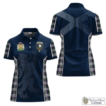 Campbell of Cawdor Dress Tartan Women's Polo Shirt with Family Crest and Lion Rampant Vibes Sport Style