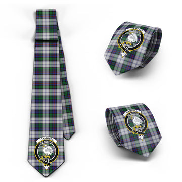 Campbell of Cawdor Dress Tartan Classic Necktie with Family Crest