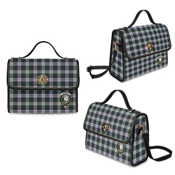 campbell-of-cawdor-dress-tartan-leather-strap-waterproof-canvas-bag-with-family-crest