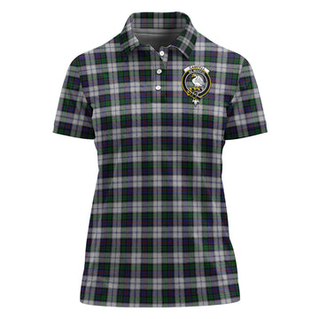 campbell-of-cawdor-dress-tartan-polo-shirt-with-family-crest-for-women