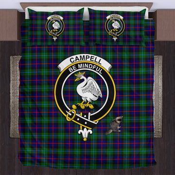 Campbell of Cawdor Modern Tartan Bedding Set with Family Crest