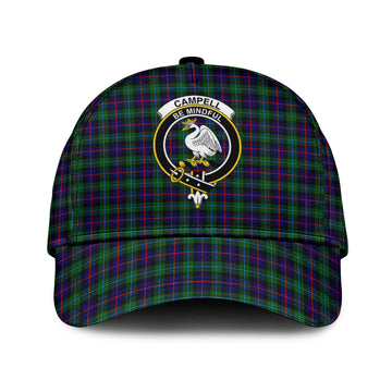 Campbell of Cawdor Modern Tartan Classic Cap with Family Crest