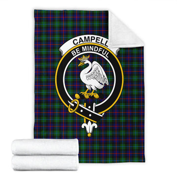 Campbell of Cawdor Modern Tartan Blanket with Family Crest