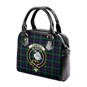 Campbell of Cawdor Modern Tartan Shoulder Handbags with Family Crest