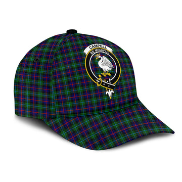 Campbell of Cawdor Modern Tartan Classic Cap with Family Crest