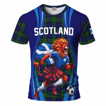 Campbell Scotland Football Tartan T-Shirt Lion Mascot Go Scottish
