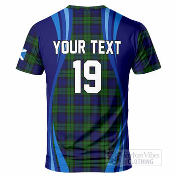 Campbell Scotland Football Tartan T-Shirt Lion Mascot Go Scottish