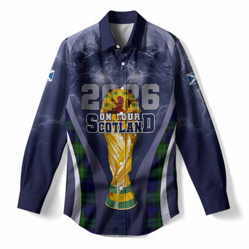 Campbell Scotland Football Tartan Women Casual Shirt Scotland On Tour Trophy Style