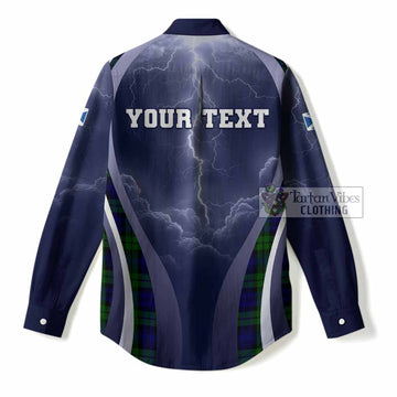 Campbell Scotland Football Tartan Women Casual Shirt Scotland On Tour Trophy Style