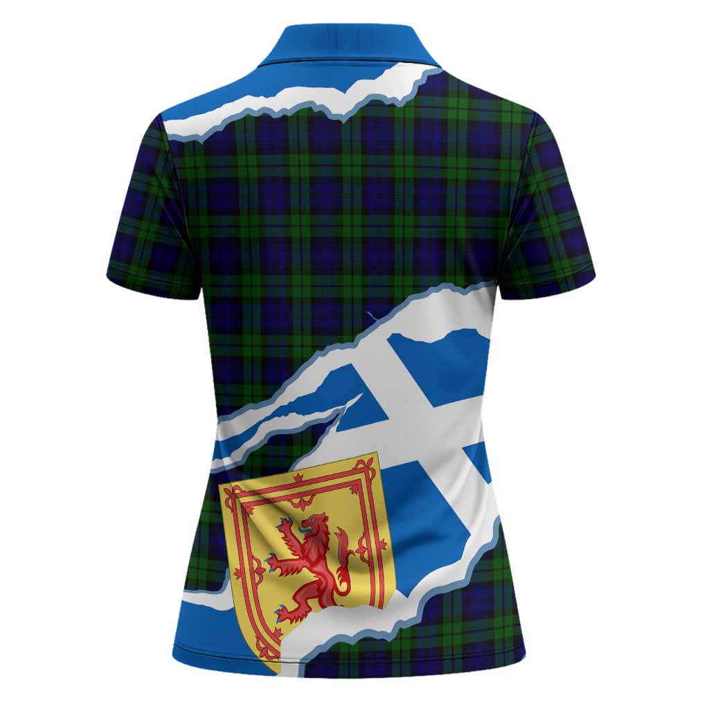 Campbell Scotland Football Tartan Women Polo Shirt We'll Be Coming