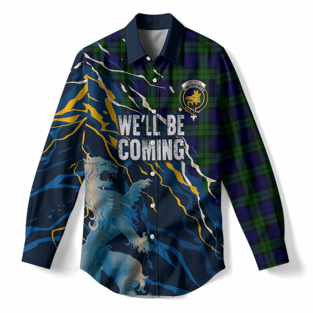 Campbell Scotland Tartan Women Casual Shirt WC2026 Football - We'll Be Coming