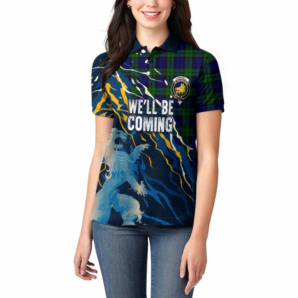 Campbell Scotland Tartan Women Polo Shirt WC2026 Football - We'll Be Coming