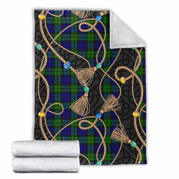 Campbell Scottish Tartan Twisted Ropes Stylized Blanket