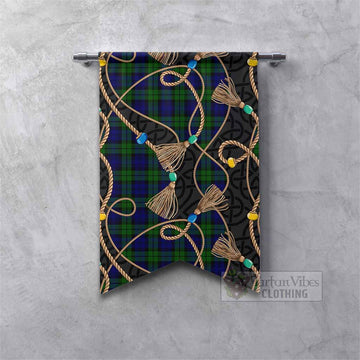 Campbell Scottish Tartan Twisted Ropes Stylized Gonfalon