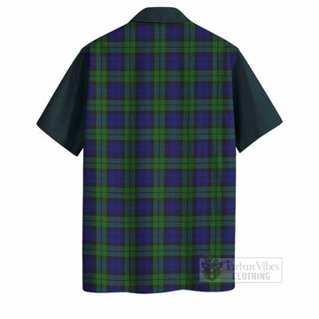 Campbell Tartan Accent Hawaiian Shirt with Family Crest