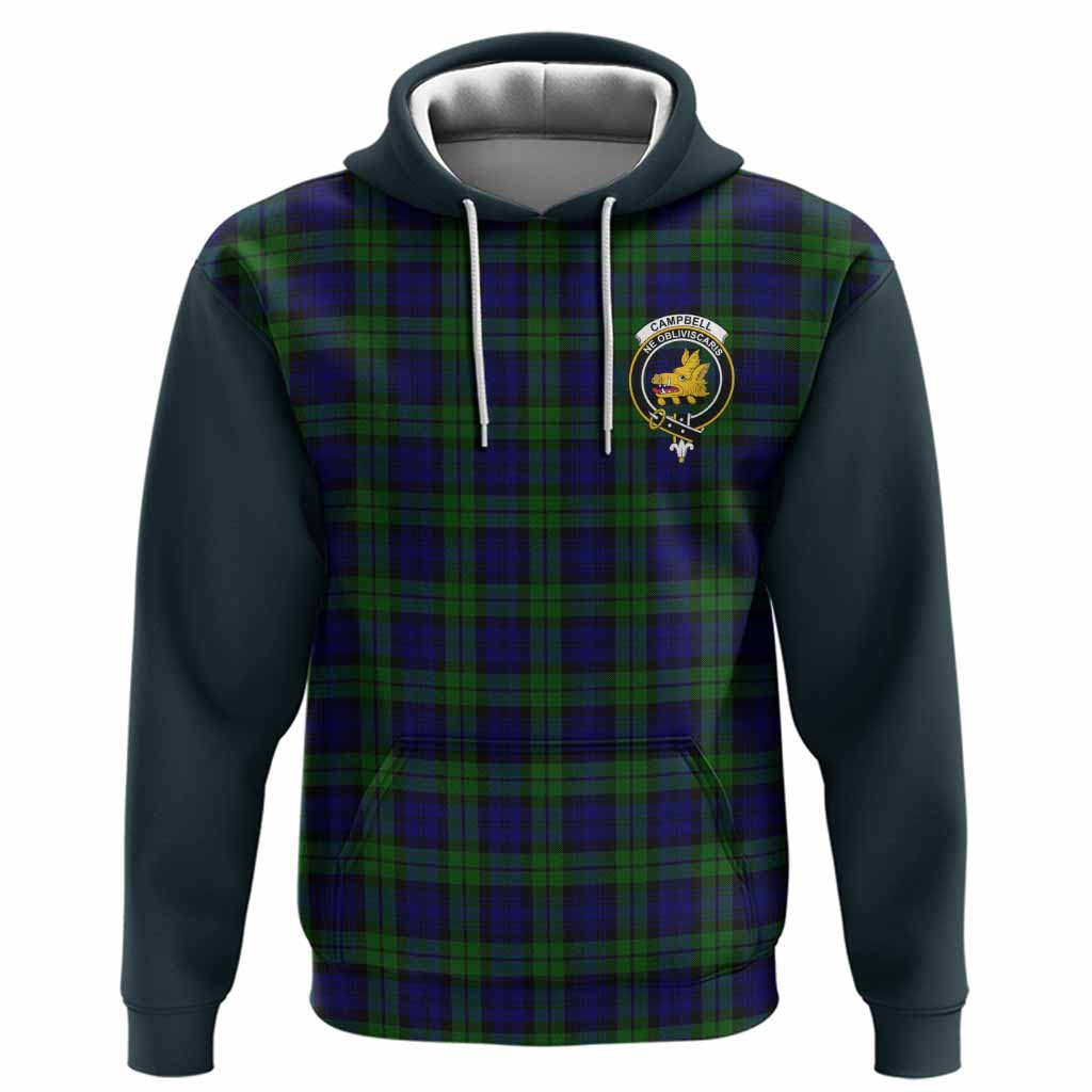 Campbell Tartan Accent Hoodie with Family Crest