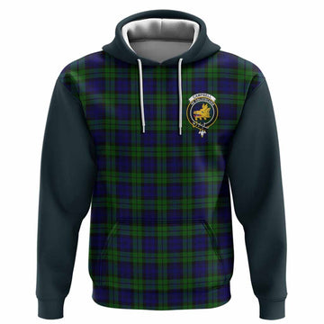 Campbell Tartan Accent Hoodie with Family Crest