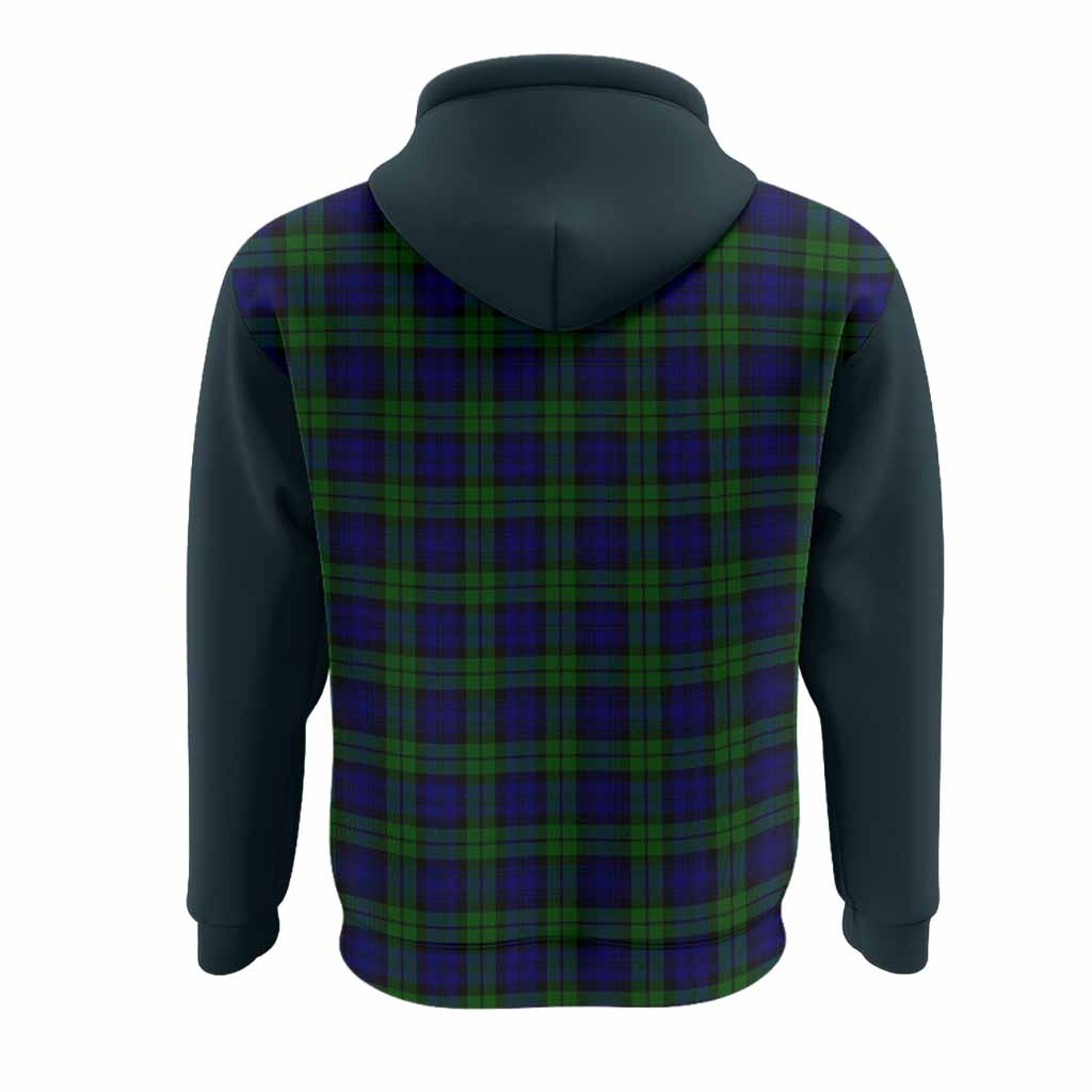 Campbell Tartan Accent Hoodie with Family Crest
