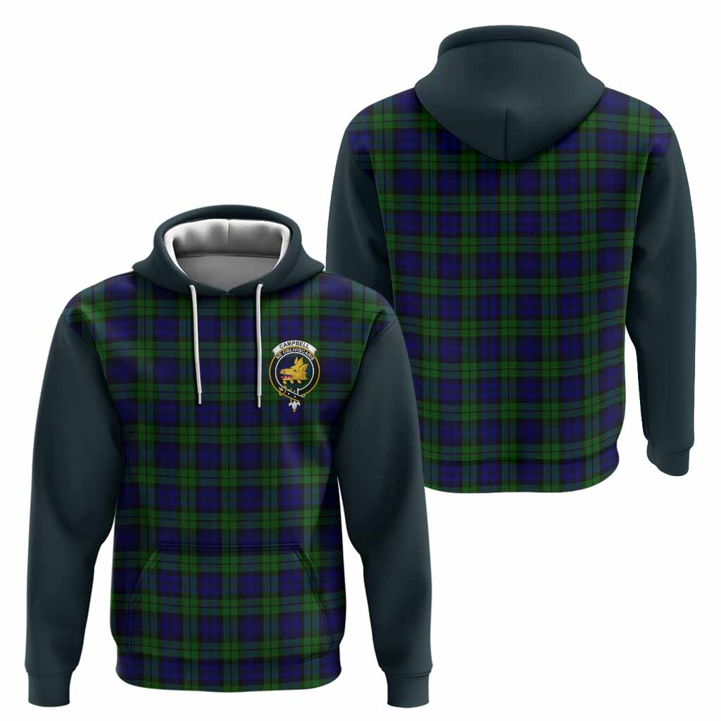 Campbell Tartan Accent Hoodie with Family Crest