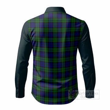 Campbell Tartan Accent Long Sleeve Button Shirts with Family Crest