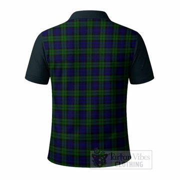 Campbell Tartan Accent Polo Shirt with Family Crest